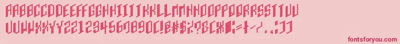 H.I.B.CellPlain Font – Red Fonts on Pink Background