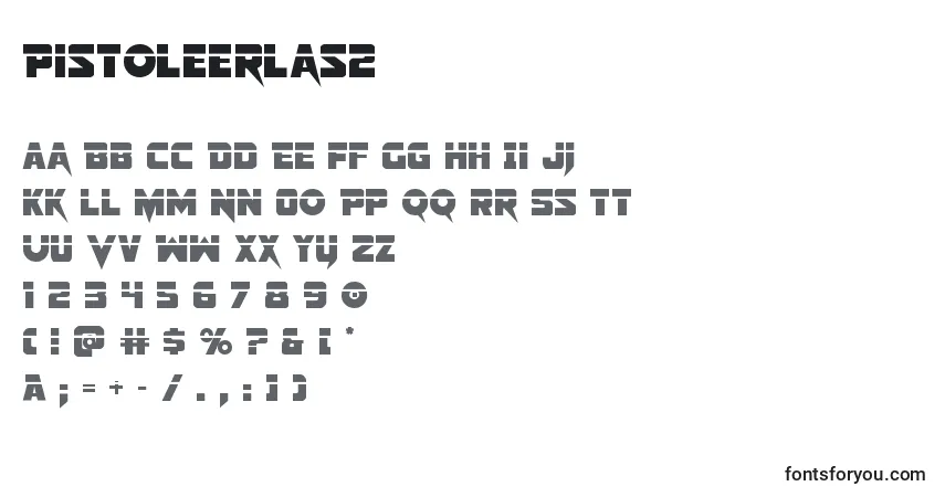Czcionka Pistoleerlas2 – alfabet, cyfry, specjalne znaki