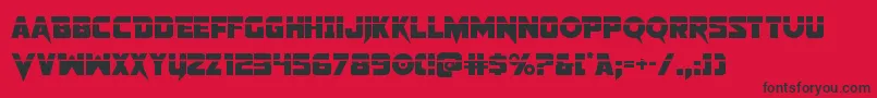 Pistoleerlas2-Schriftart – Schwarze Schriften auf rotem Hintergrund