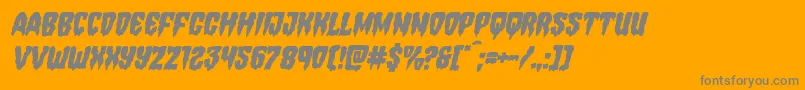Hemogoblinital Font – Gray Fonts on Orange Background