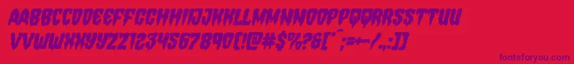 Hemogoblinital Font – Purple Fonts on Red Background