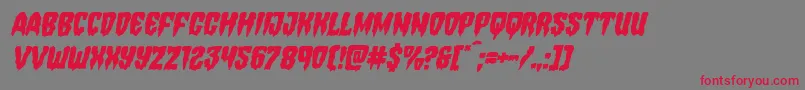 Hemogoblinital Font – Red Fonts on Gray Background