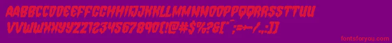 Hemogoblinital Font – Red Fonts on Purple Background