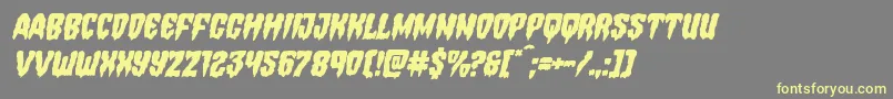 Hemogoblinital Font – Yellow Fonts on Gray Background