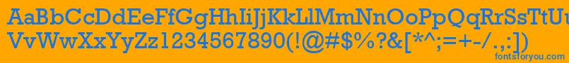 AstuteSsi Font – Blue Fonts on Orange Background