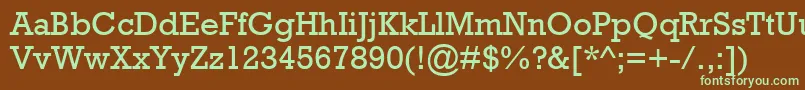 Шрифт AstuteSsi – зелёные шрифты на коричневом фоне