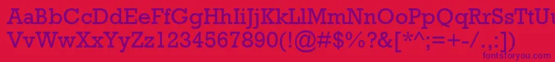 AstuteSsi Font – Purple Fonts on Red Background