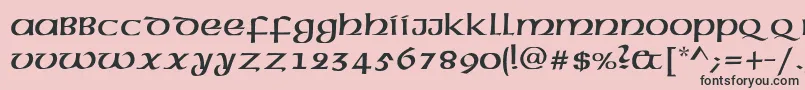 フォントAmericanUncialNormalRegular – ピンクの背景に黒い文字