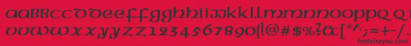 AmericanUncialNormalRegular Font – Black Fonts on Red Background