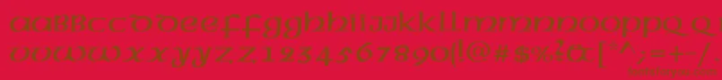 Police AmericanUncialNormalRegular – polices brunes sur fond rouge