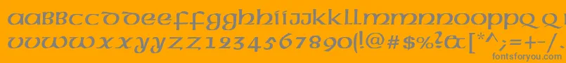 AmericanUncialNormalRegular Font – Gray Fonts on Orange Background