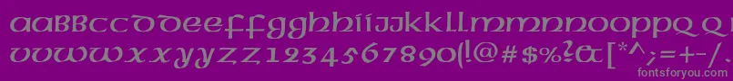 AmericanUncialNormalRegular Font – Gray Fonts on Purple Background