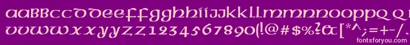 Шрифт AmericanUncialNormalRegular – розовые шрифты на фиолетовом фоне