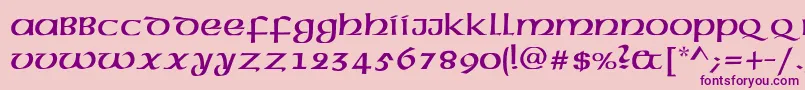 AmericanUncialNormalRegular Font – Purple Fonts on Pink Background