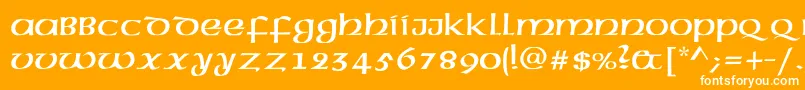 Police AmericanUncialNormalRegular – polices blanches sur fond orange