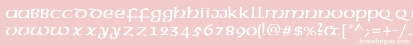 AmericanUncialNormalRegular Font – White Fonts on Pink Background