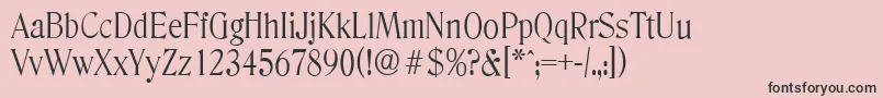 Fonte DenverserialLightRegular – fontes pretas em um fundo rosa