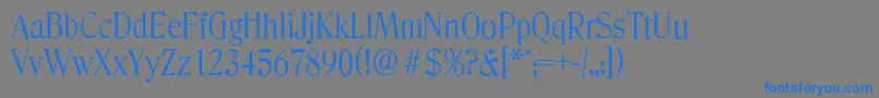 Czcionka DenverserialLightRegular – niebieskie czcionki na szarym tle