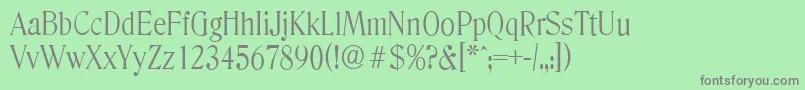 DenverserialLightRegular Font – Gray Fonts on Green Background