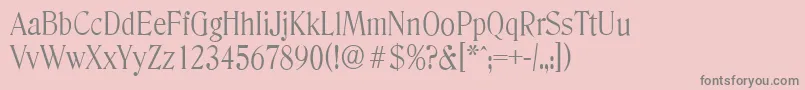 フォントDenverserialLightRegular – ピンクの背景に灰色の文字