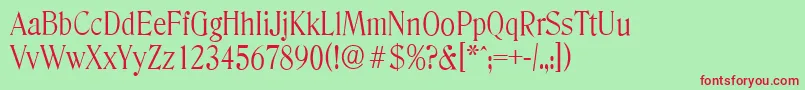 DenverserialLightRegular Font – Red Fonts on Green Background