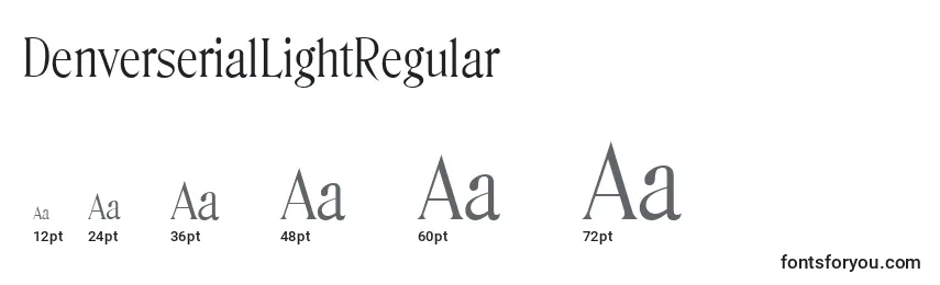 DenverserialLightRegular Font Sizes