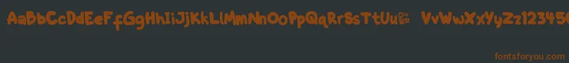 FontUntukIbu Font – Brown Fonts on Black Background