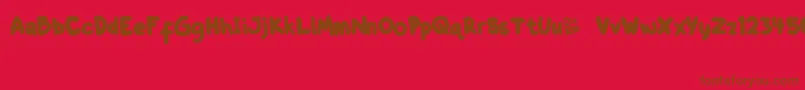 fuente FontUntukIbu – Fuentes Marrones Sobre Fondo Rojo