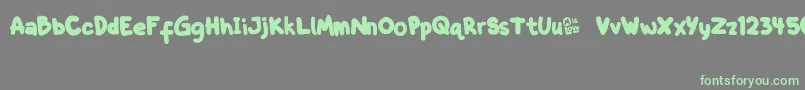 FontUntukIbu Font – Green Fonts on Gray Background