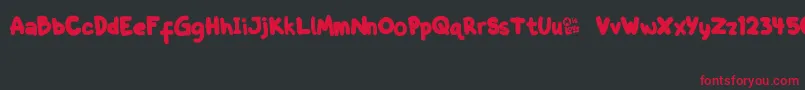 FontUntukIbu Font – Red Fonts on Black Background