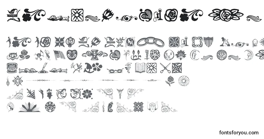 Schriftart Davysdingbats – Alphabet, Zahlen, spezielle Symbole