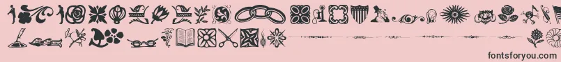 Davysdingbats Font – Black Fonts on Pink Background