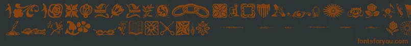 Davysdingbats Font – Brown Fonts on Black Background
