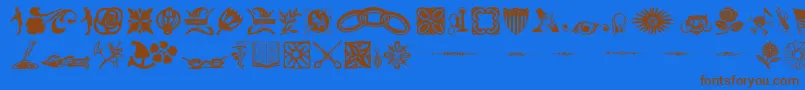 Davysdingbats Font – Brown Fonts on Blue Background