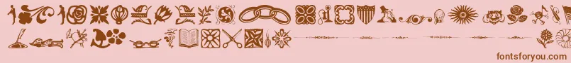 Davysdingbats Font – Brown Fonts on Pink Background