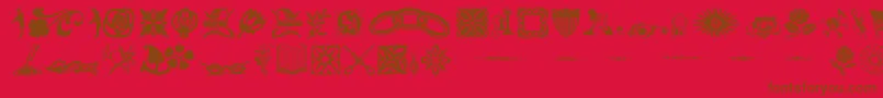 Davysdingbats Font – Brown Fonts on Red Background