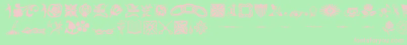 Davysdingbats Font – Pink Fonts on Green Background