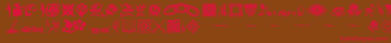 Davysdingbats Font – Red Fonts on Brown Background