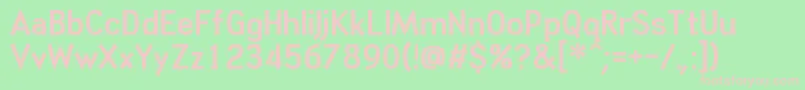 Tindog Font – Pink Fonts on Green Background