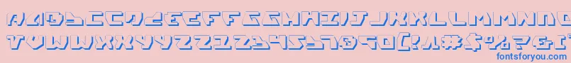 Gyrfalcon3D Font – Blue Fonts on Pink Background