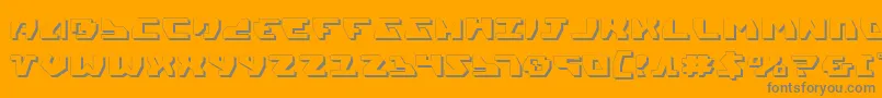 Gyrfalcon3D Font – Gray Fonts on Orange Background