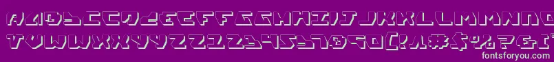 Gyrfalcon3D Font – Green Fonts on Purple Background