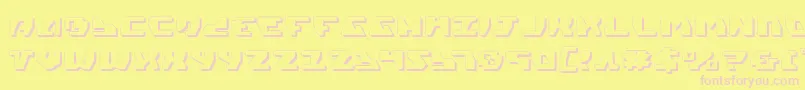 Gyrfalcon3D Font – Pink Fonts on Yellow Background