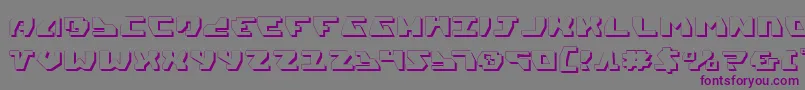 Gyrfalcon3D Font – Purple Fonts on Gray Background