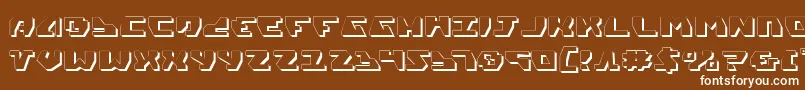 Gyrfalcon3D Font – White Fonts on Brown Background