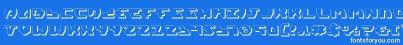 Gyrfalcon3D Font – Yellow Fonts on Blue Background