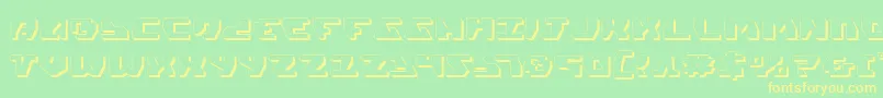 Gyrfalcon3D Font – Yellow Fonts on Green Background