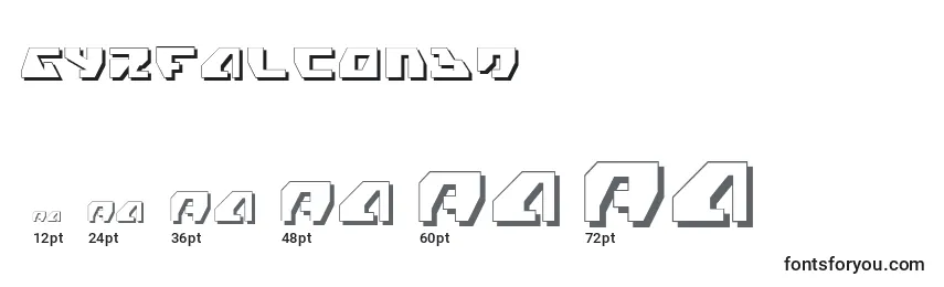 Gyrfalcon3D Font Sizes