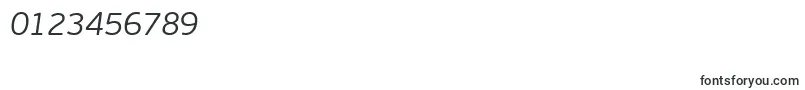 フォントPfbeausansproLightitalic – 数字と数値のためのフォント