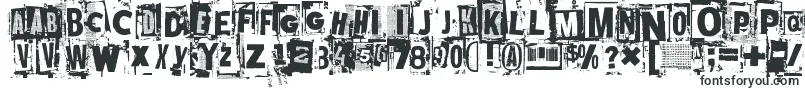 Mustasurma-fontti – ääriviivafontit